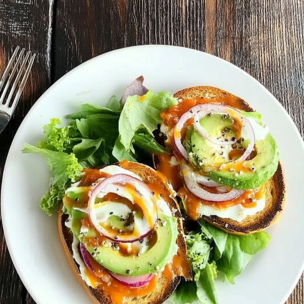 Recipe preparation for Open-Faced Kiwi & Avocado Bagel