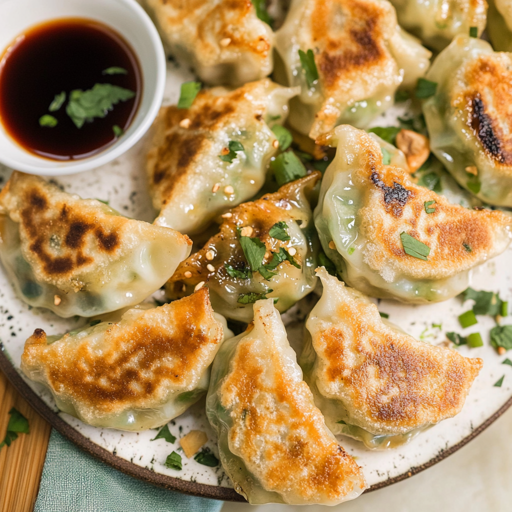 Recipe preparation for Cabbage & Garlic Potstickers
