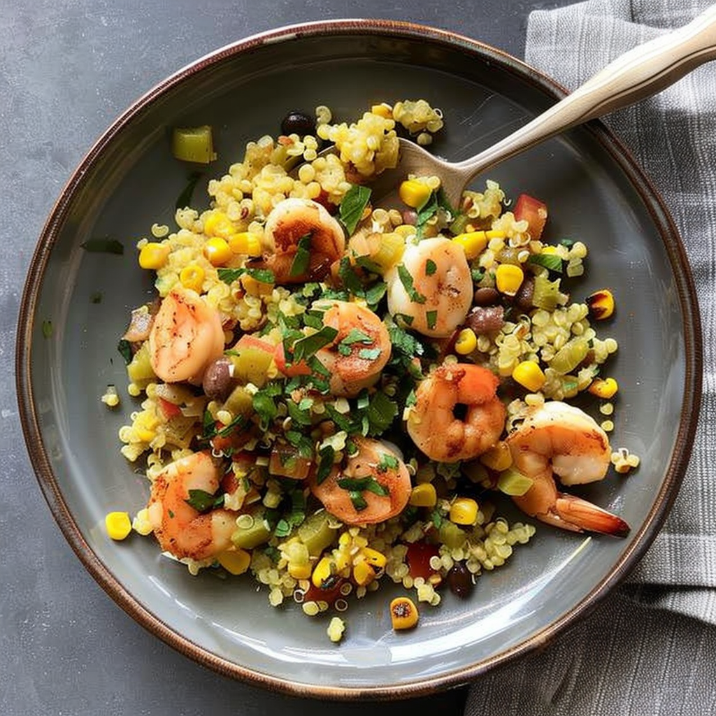 Recipe preparation for Lemon Herb Quinoa & Chickpea Power Bowl