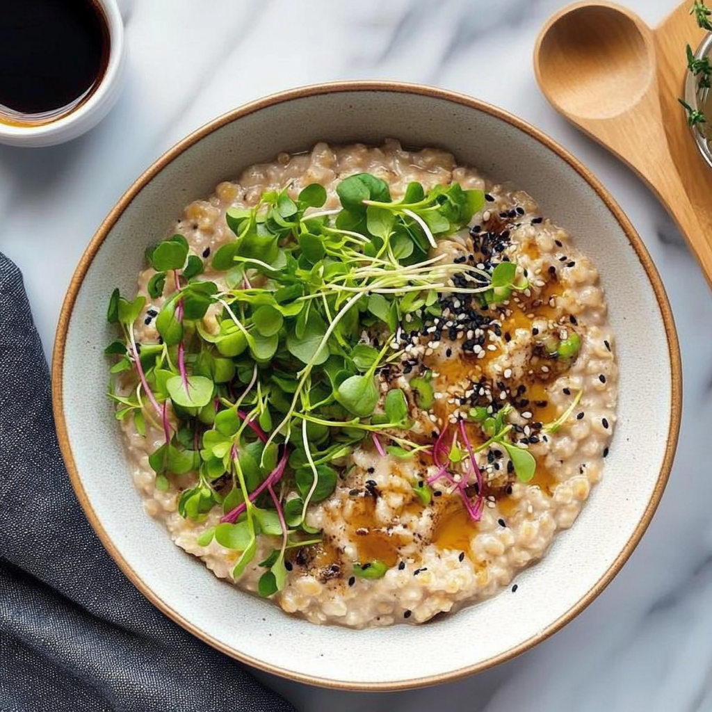 Recipe preparation for Savory White Miso Porridge