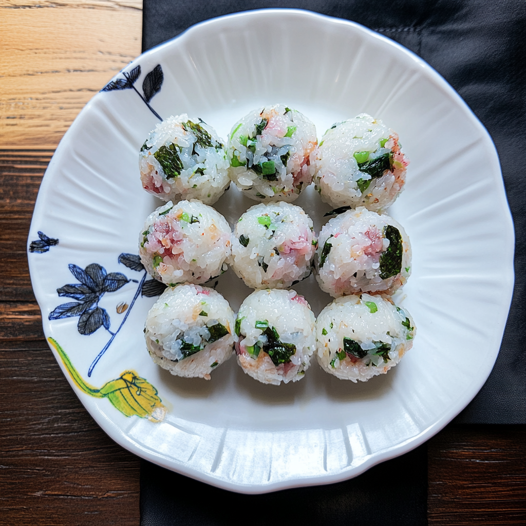 Recipe preparation for White Sushi Rice Balls