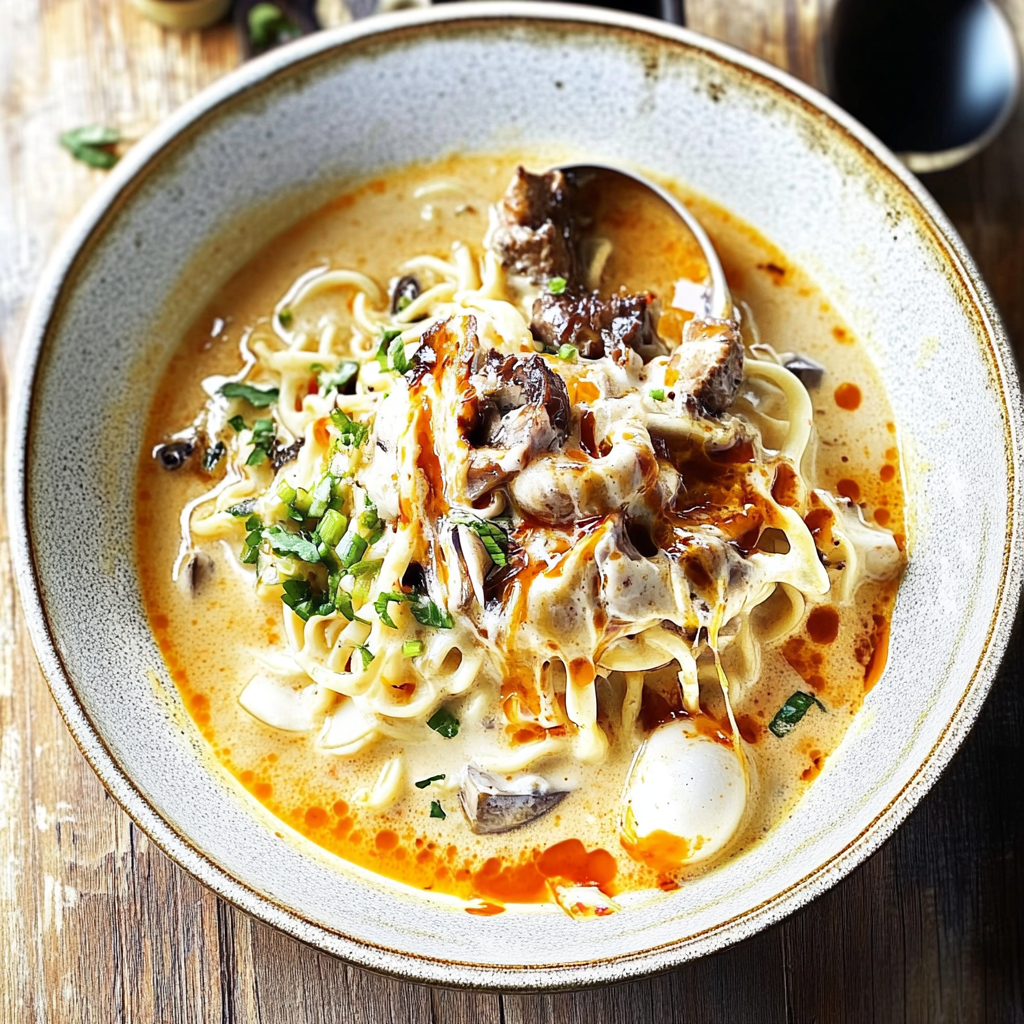 Recipe preparation for Coconut-Cream Ramen