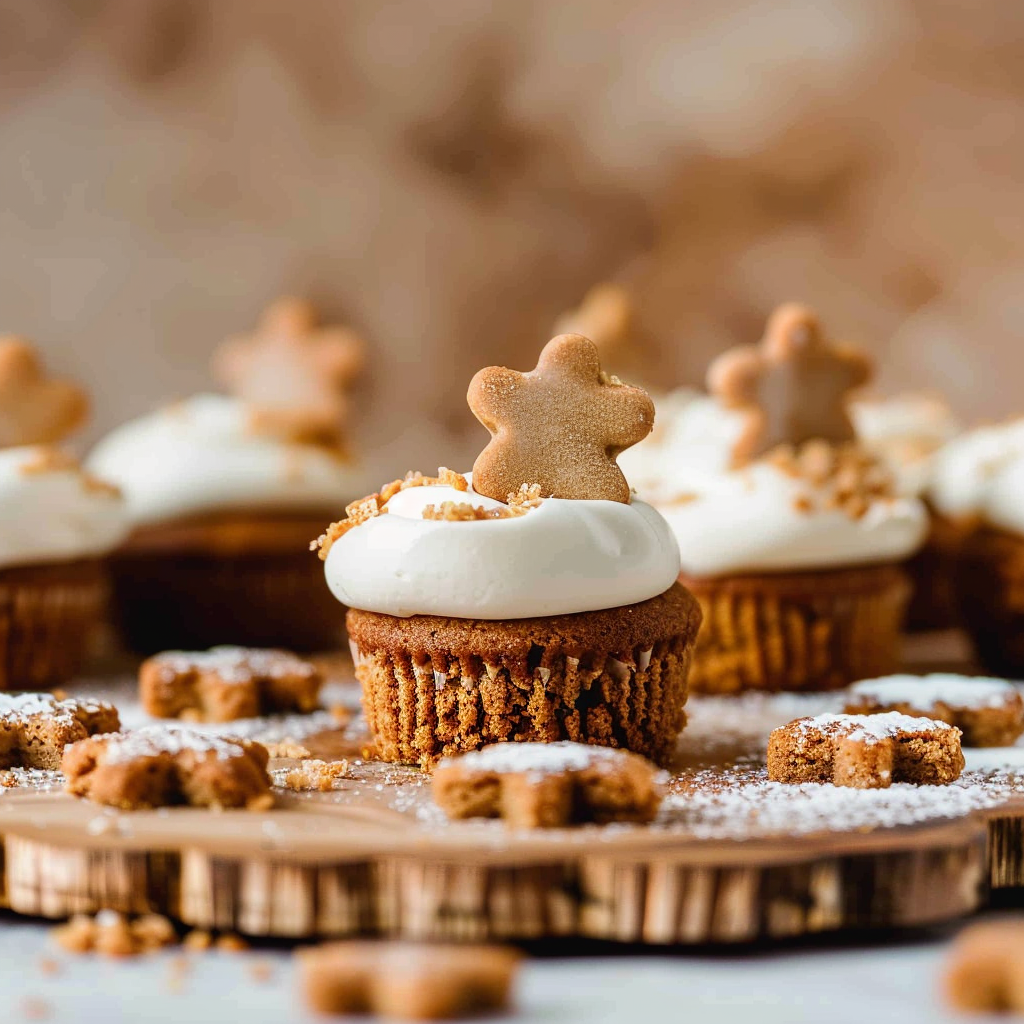 Recipe preparation for Gingerbread Cheesecake Crumble Cups
