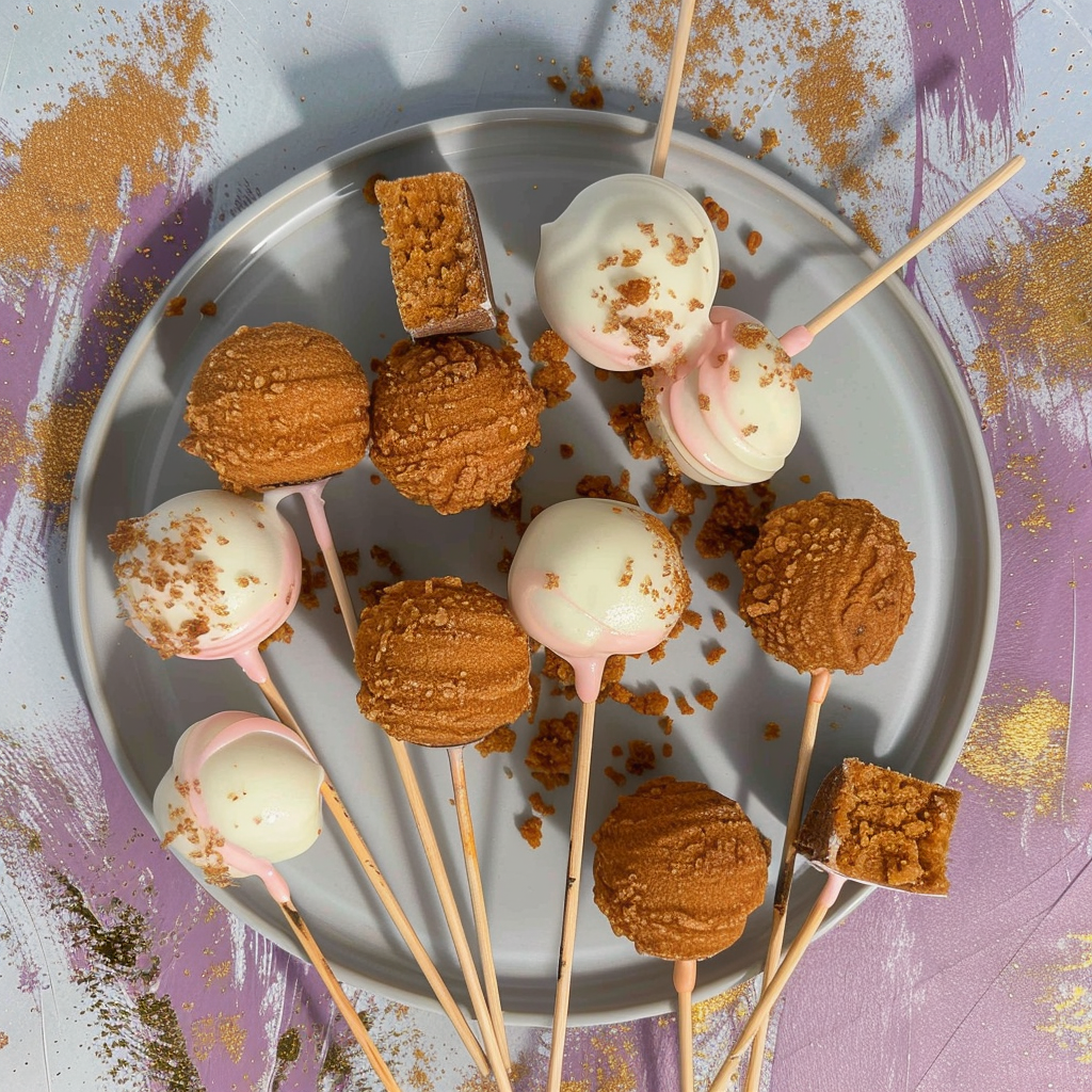 Recipe preparation for Holiday Cookie Butter Cake Pops