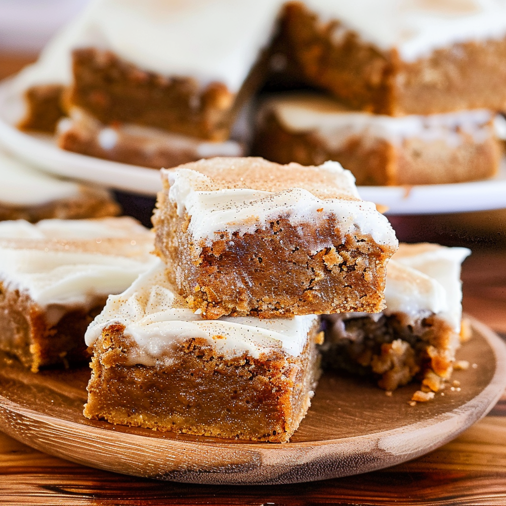 Recipe preparation for Gingerbread Cinnamon Sugar Blondies