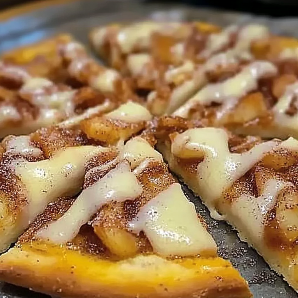 Recipe preparation for Cinnamon-Sugar Pizza