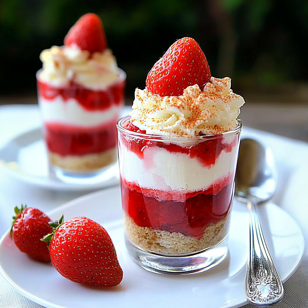 Recipe preparation for Strawberry Cream Parfait