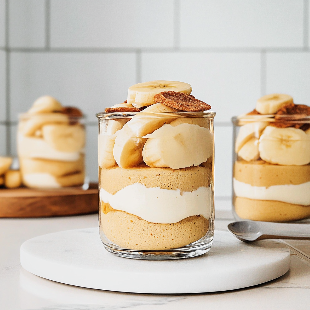 Recipe preparation for Banana Pudding Jars