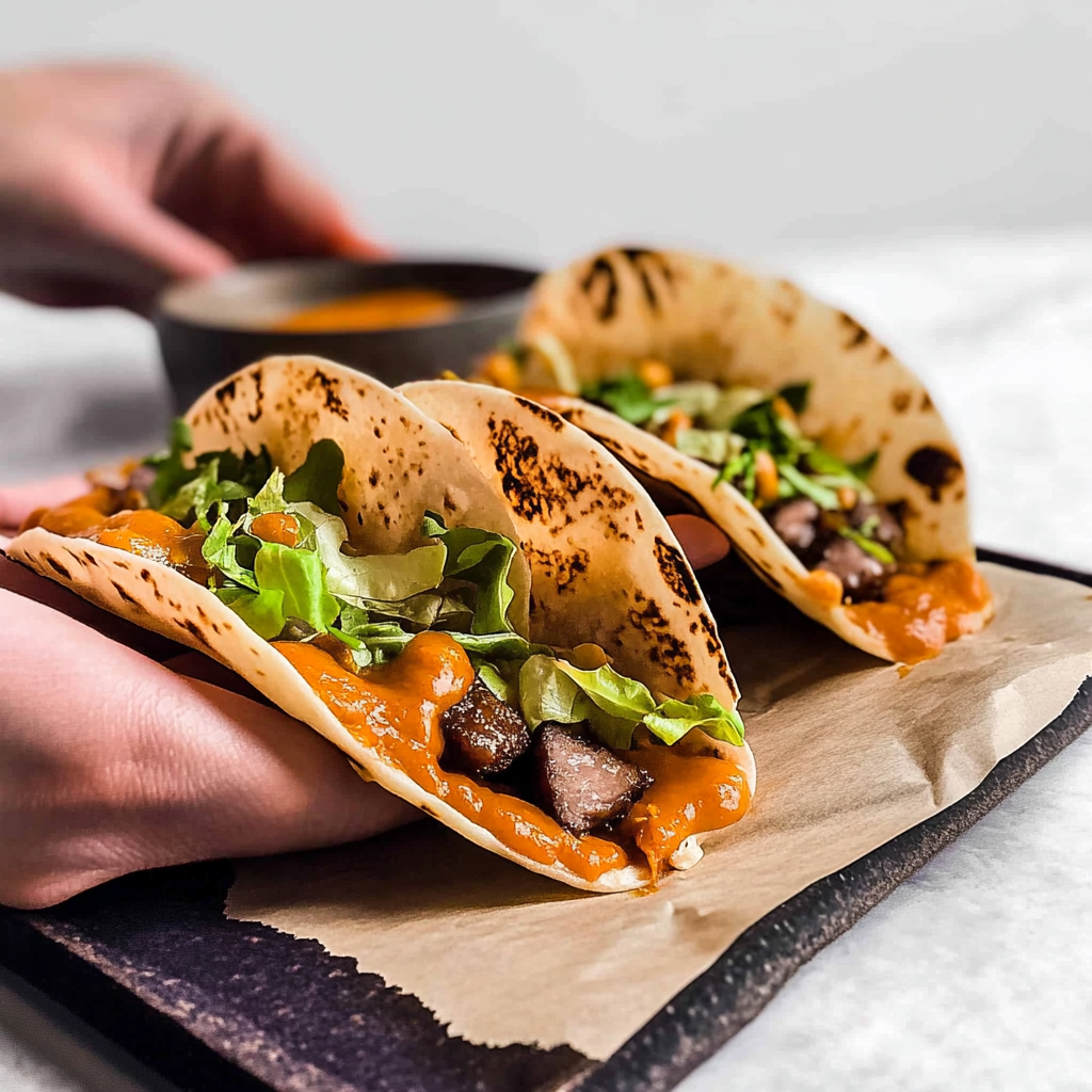 Recipe preparation for Love Bug Tacos