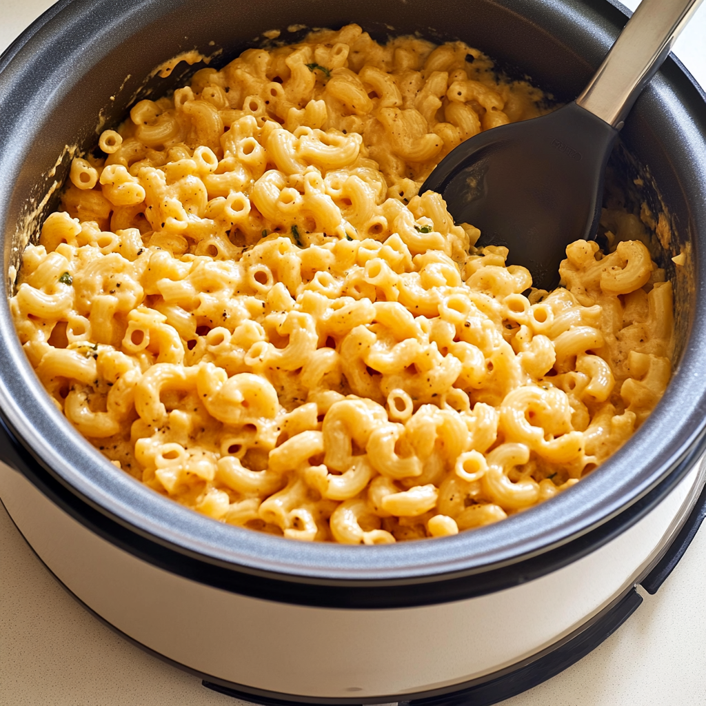 Recipe preparation for Slow Cooker Mac & Cheese