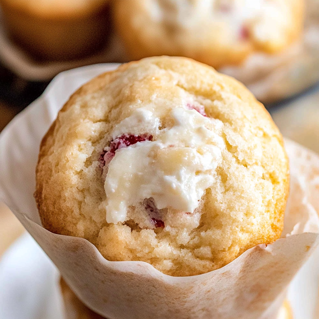 Recipe preparation for Strawberry Cream Cheese Muffins