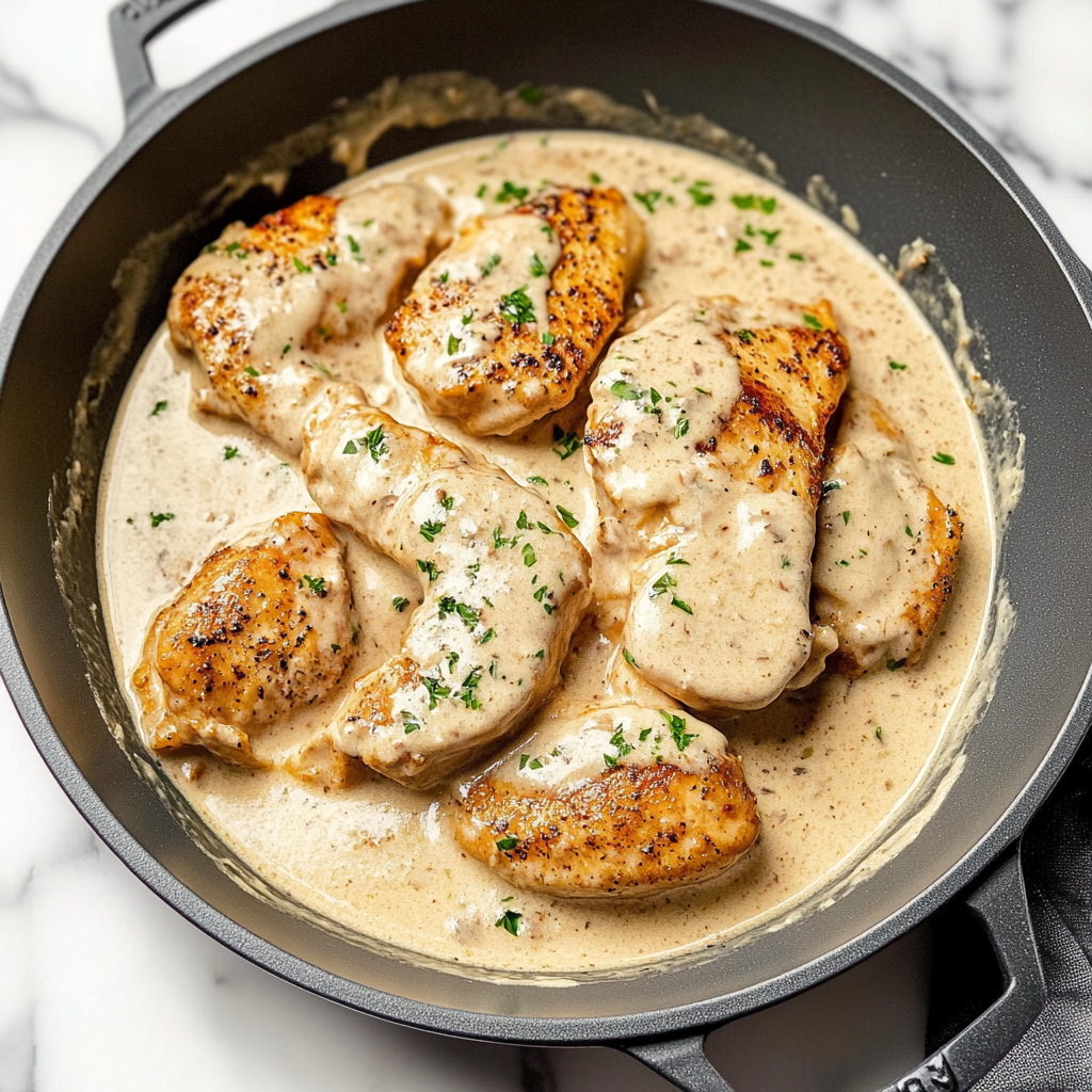 Recipe preparation for Chicken in Sour Cream Sauce