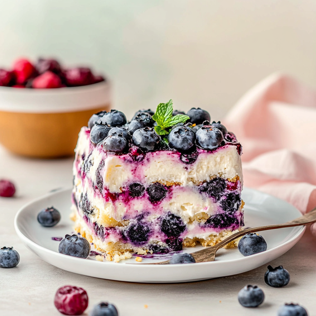 Recipe preparation for Blueberry Heaven on Earth Cake