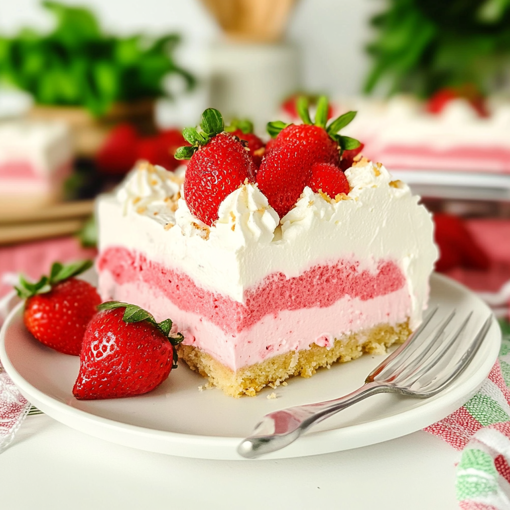 Recipe preparation for Strawberry Lasagna