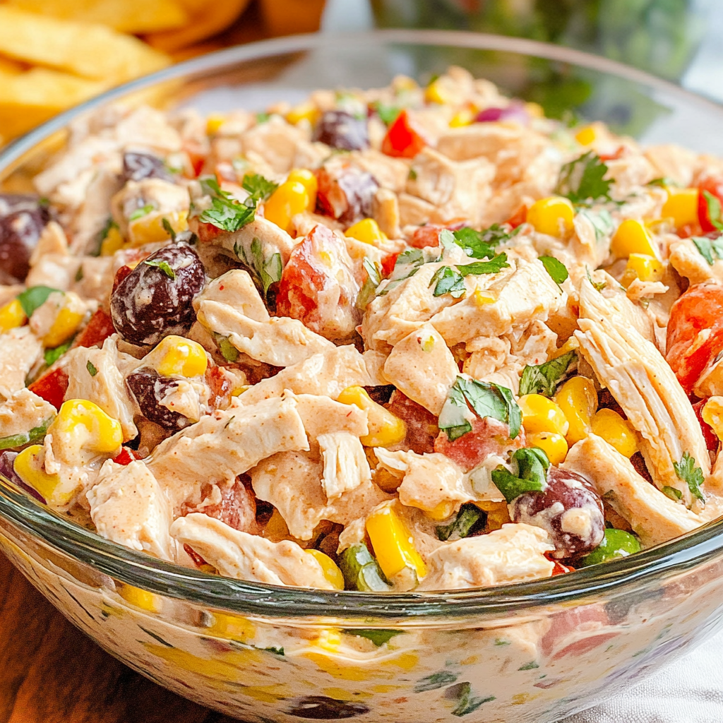 Recipe preparation for Quick Southwest Chicken Salad