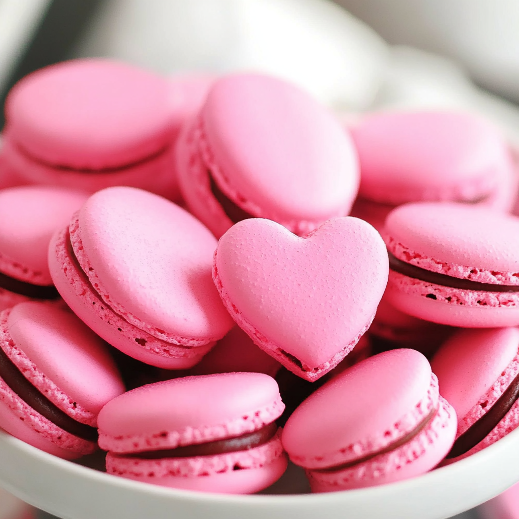 Recipe preparation for Heart Shaped Macarons