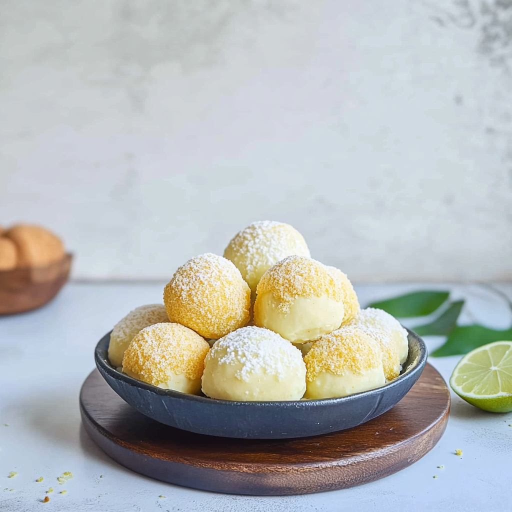 Recipe preparation for Key Lime Pie Truffles