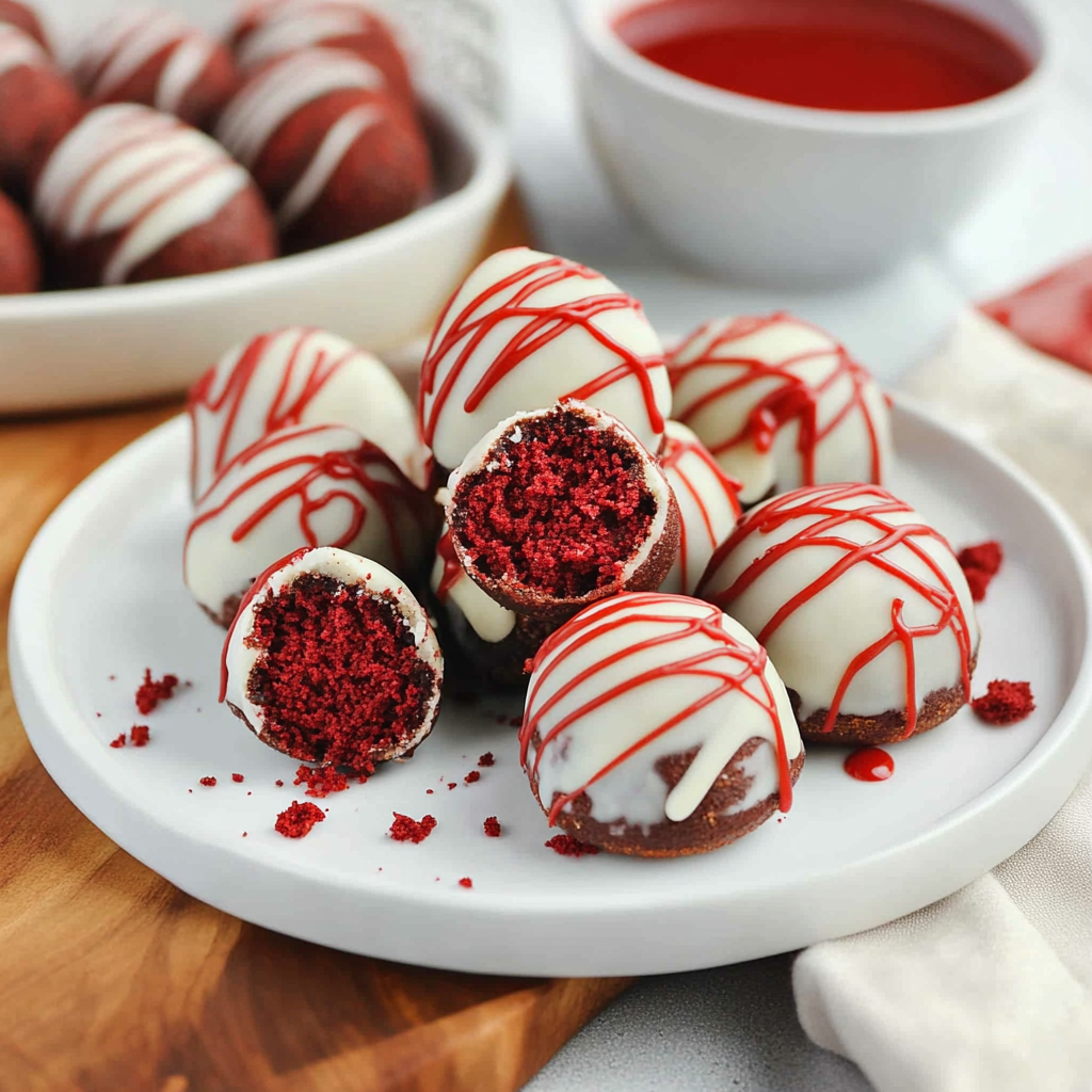 Recipe preparation for Red Velvet Truffles