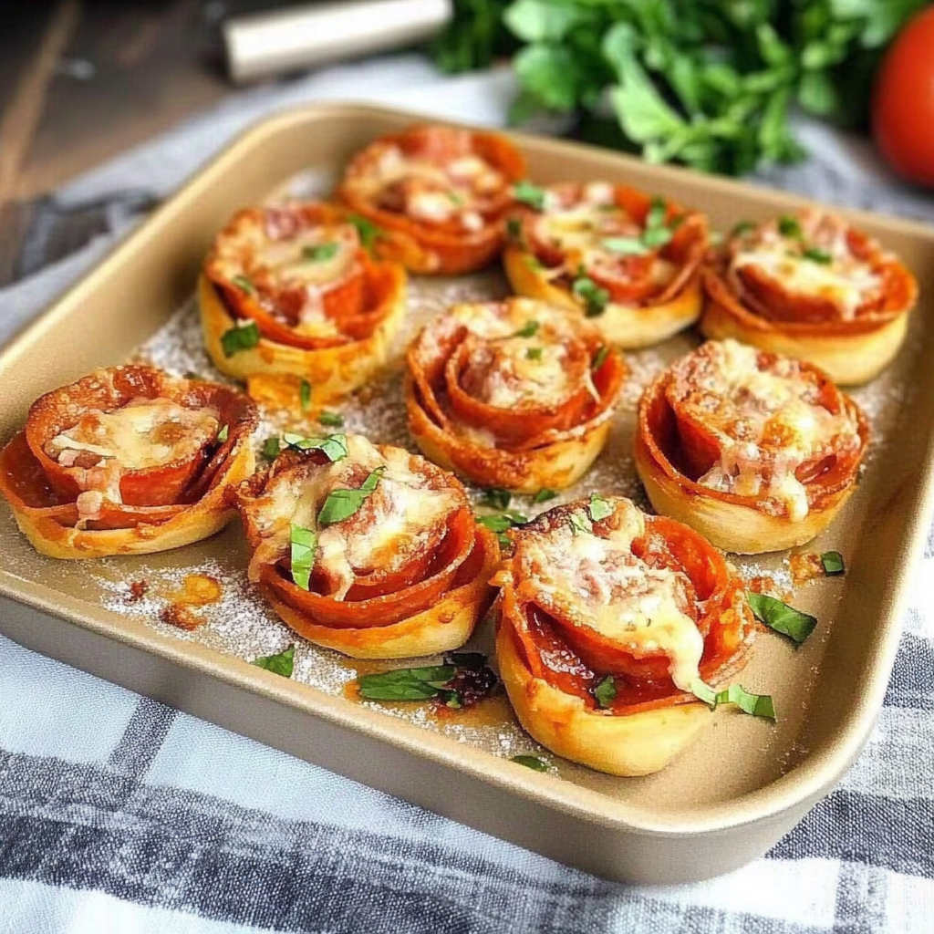 Recipe preparation for Air Fryer Pizza Roses