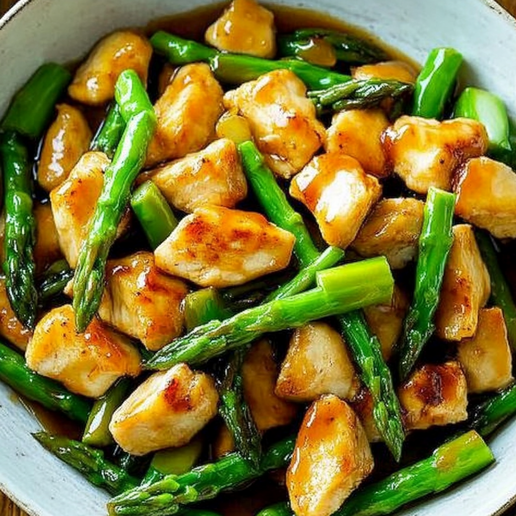 Recipe preparation for Chicken Asparagus Stir-Fry