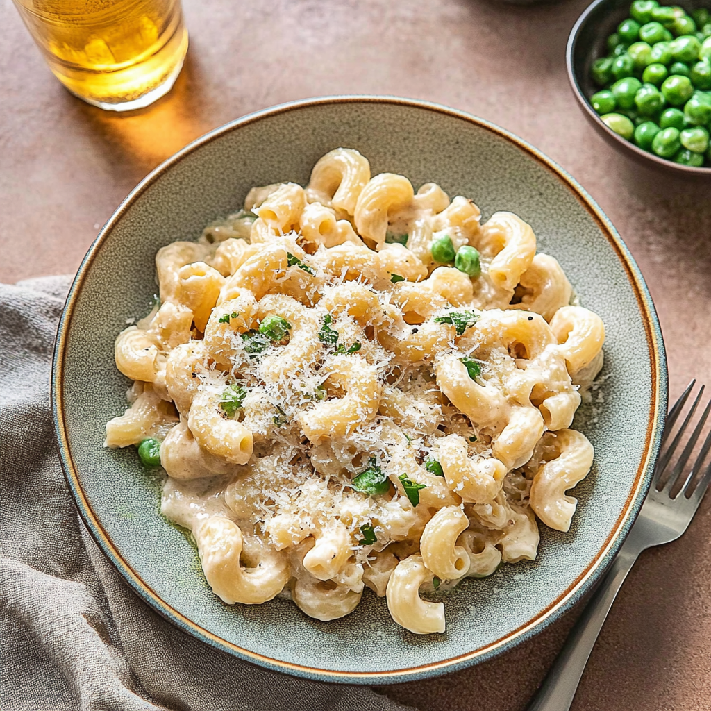 Recipe preparation for Creamy Cavatappi Pasta