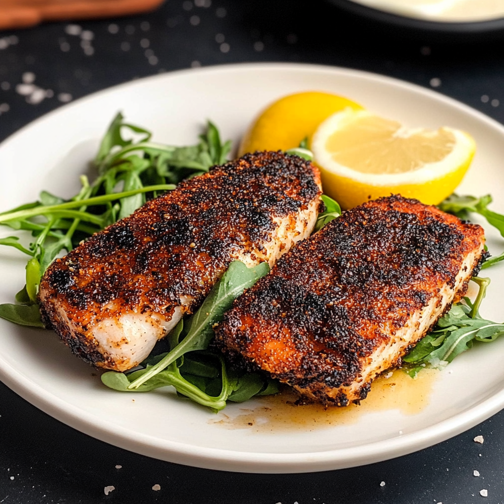 Recipe preparation for Blackened Mahi Mahi