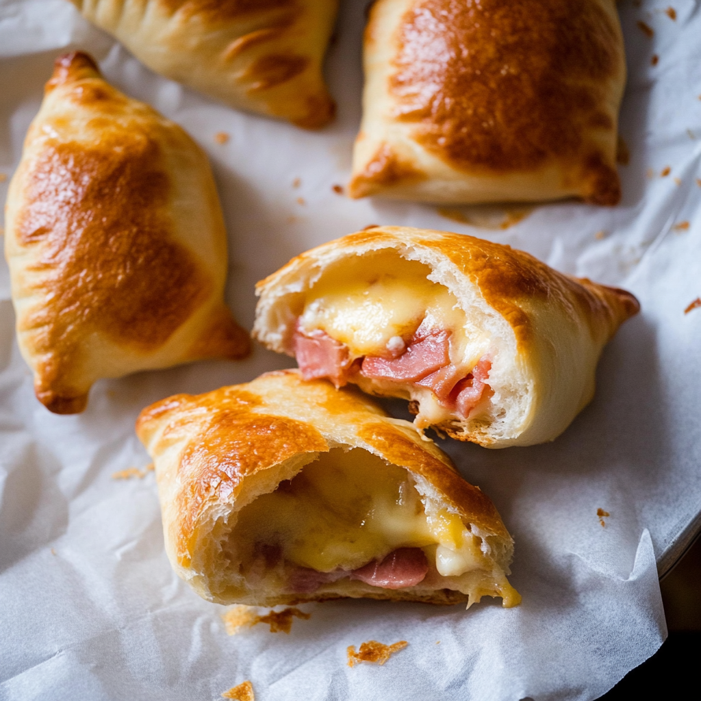 Recipe preparation for Ham and Cheese Pockets