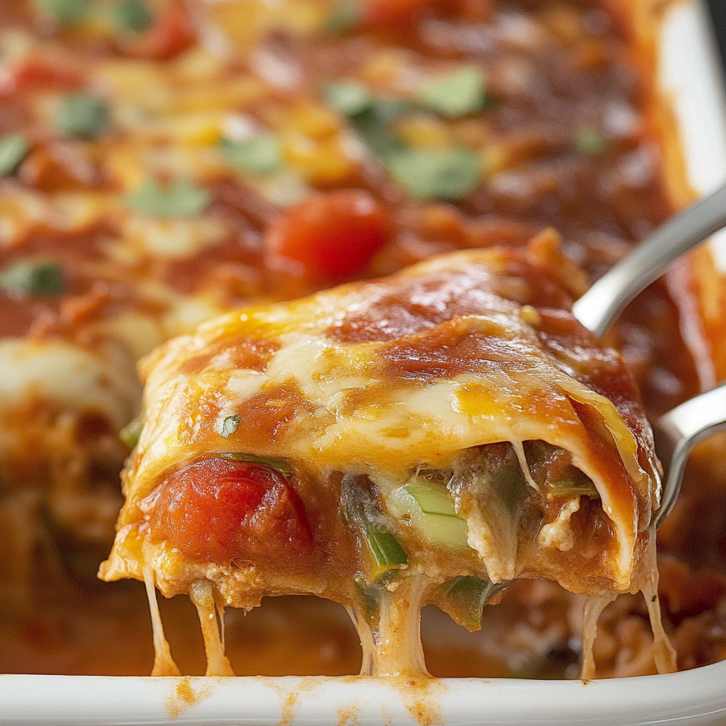 Recipe preparation for Frozen Burrito Casserole