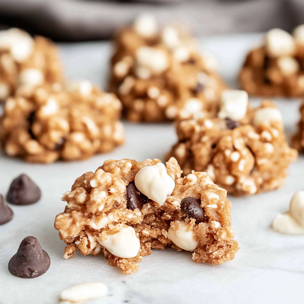 Recipe preparation for No Bake Avalanche Cookies