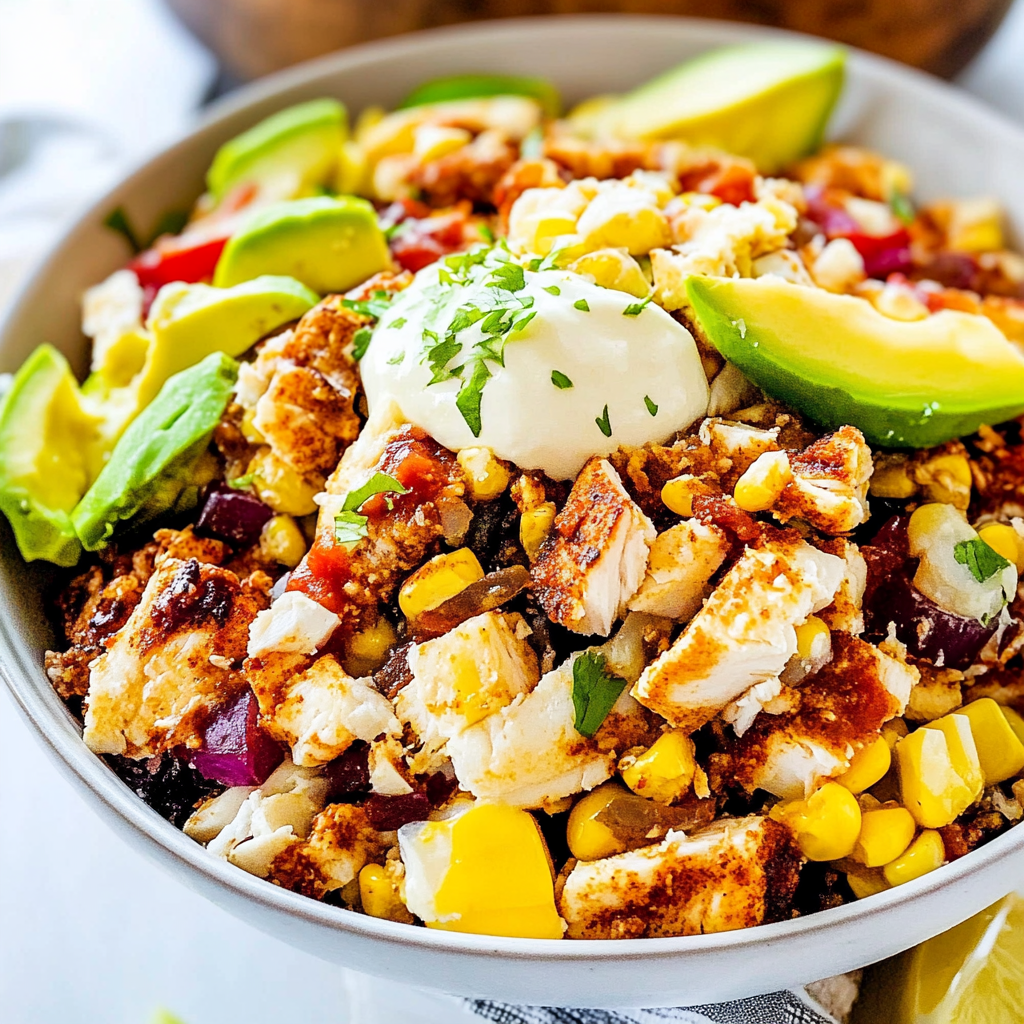 Recipe preparation for Fish Taco Bowl