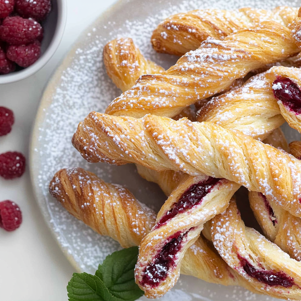 Recipe preparation for Berry Puff Twists