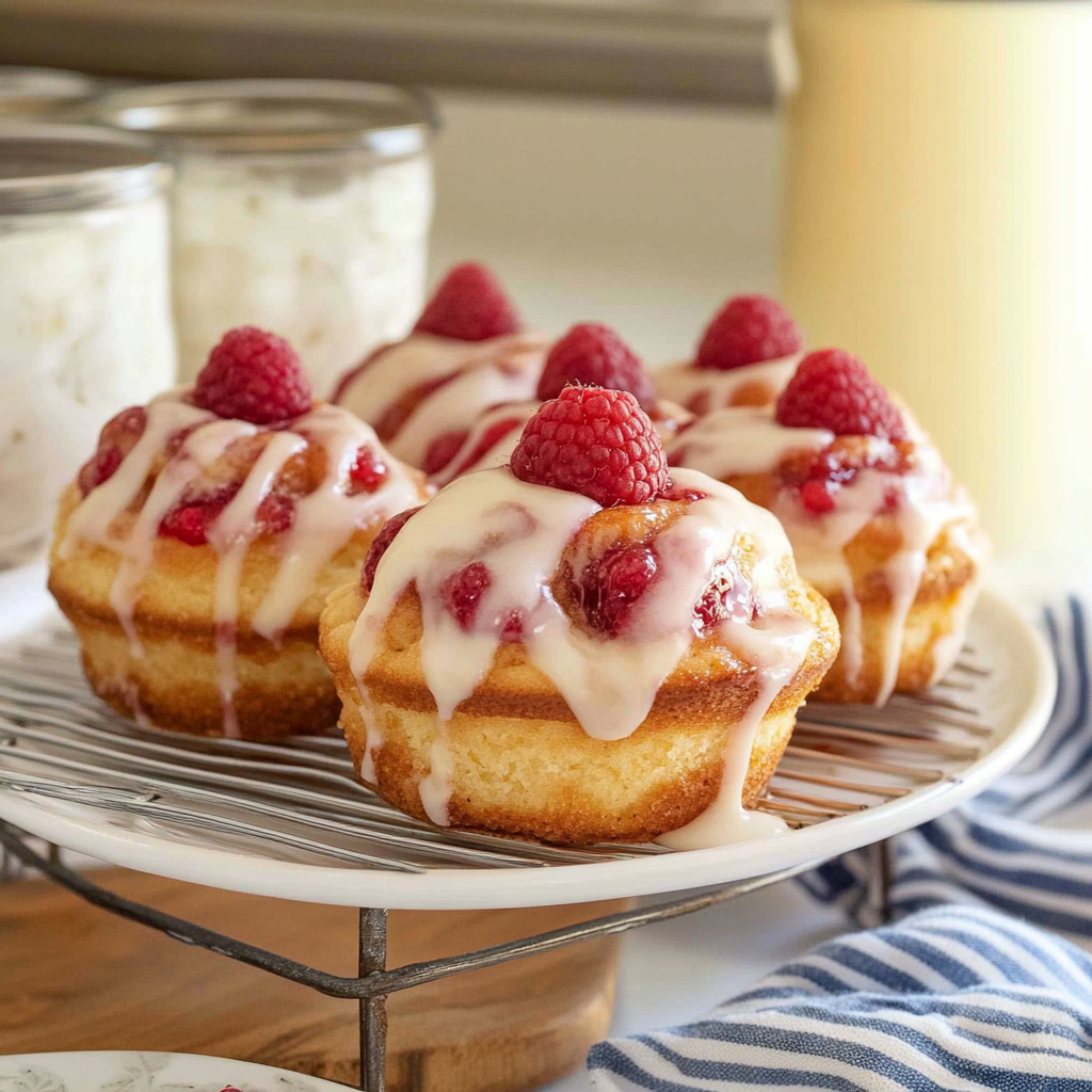 Recipe preparation for Raspberry Cream Cheese Cruffins