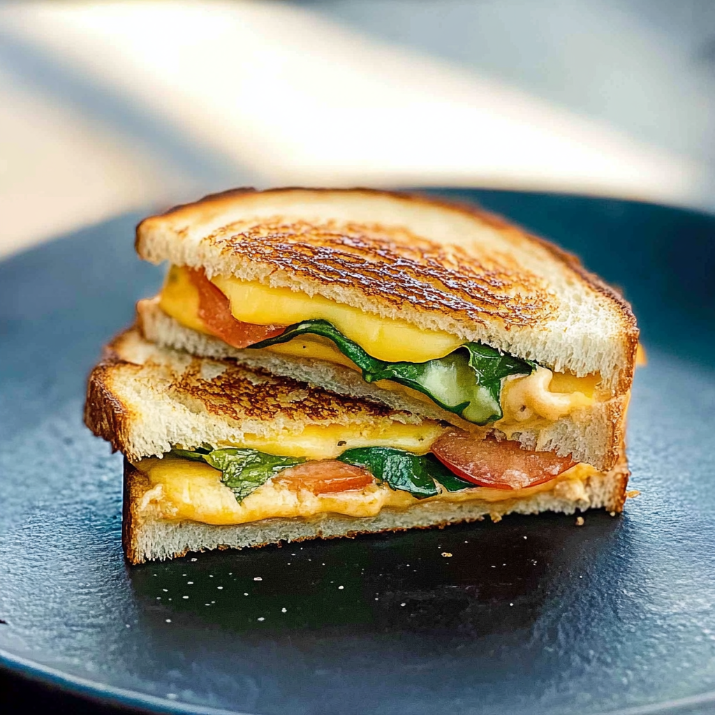 Recipe preparation for Grilled Cheese and Vegetable Sandwich