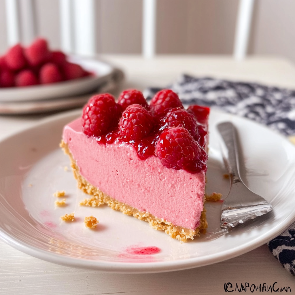 Recipe preparation for Raspberry Mousse Tart