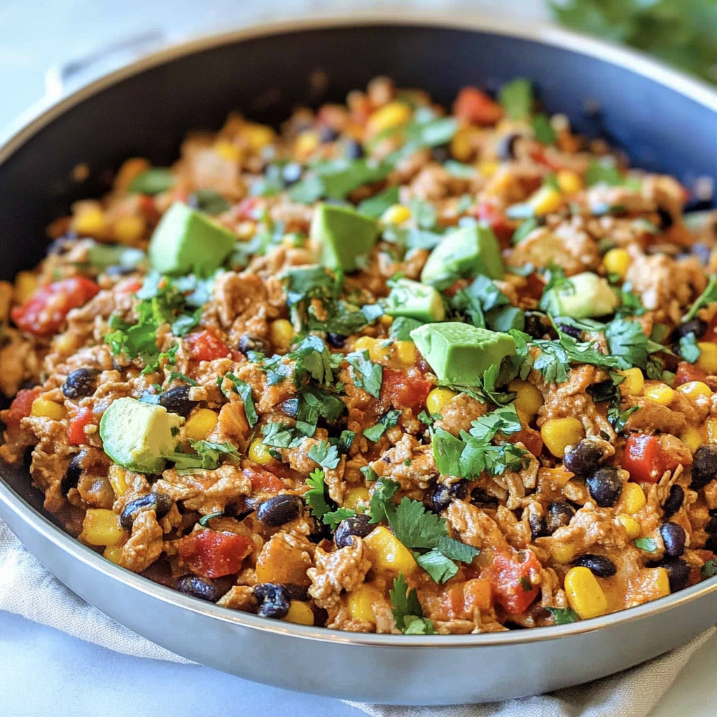 Recipe preparation for Turkey Taco Skillet