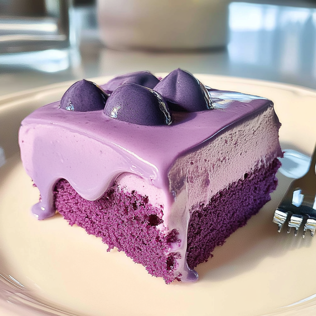 Recipe preparation for Ube Tres Leches Cake