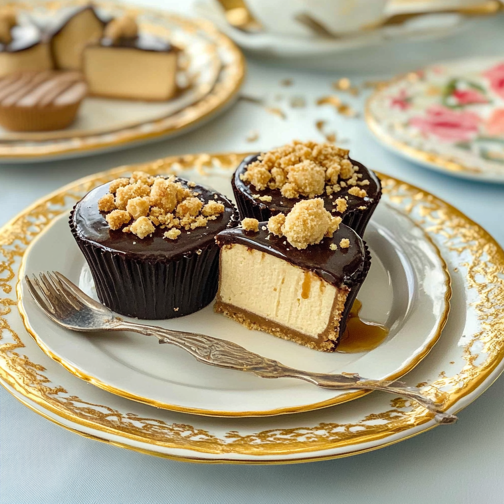 Recipe preparation for Mini Millionaires Cheesecakes
