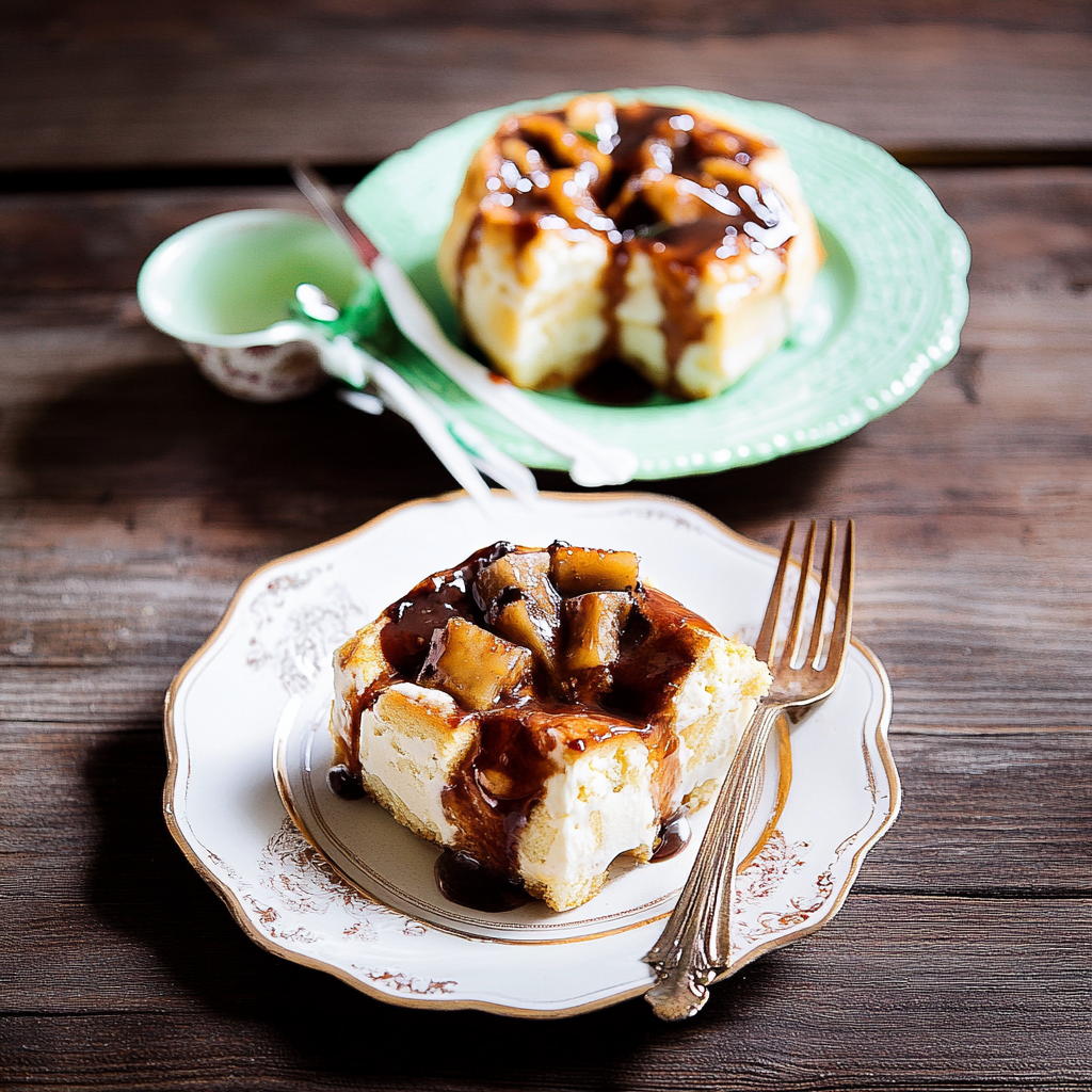 Recipe preparation for Bourbon-Butterscotch Easter Bread Pudding