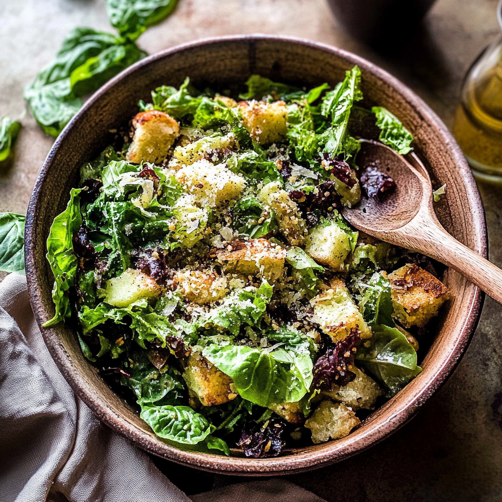 Recipe preparation for Lemon Parmesan Sesame Salad