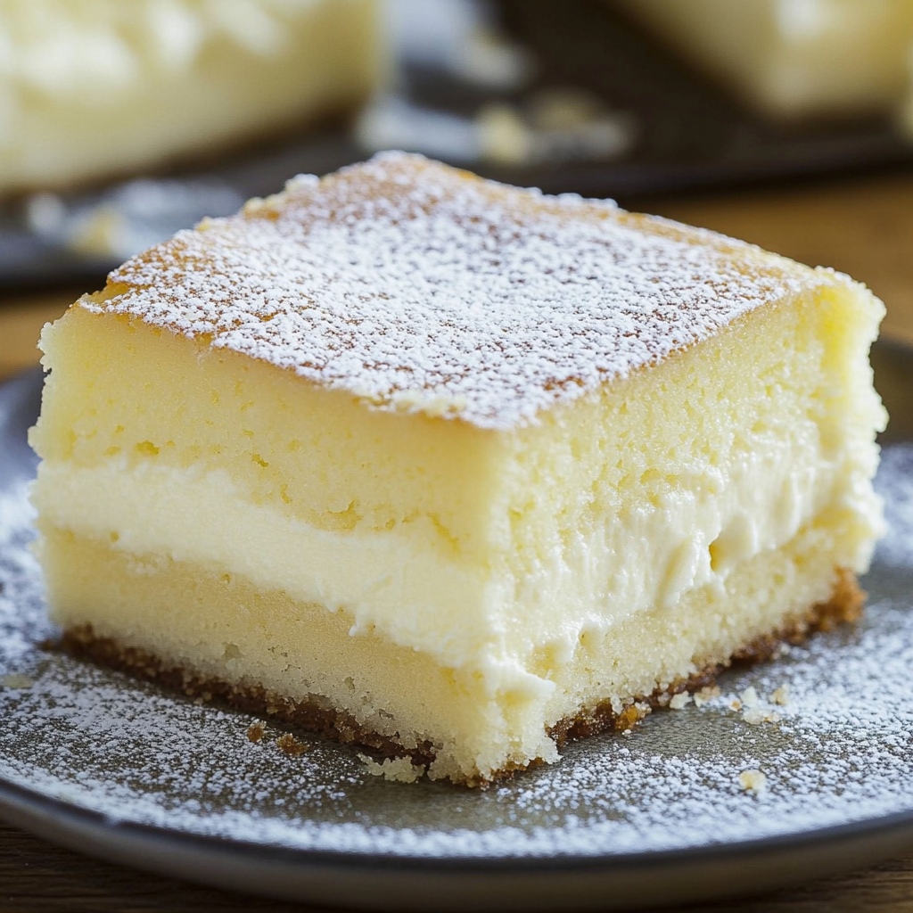 Recipe preparation for Warm Vanilla Custard Cake