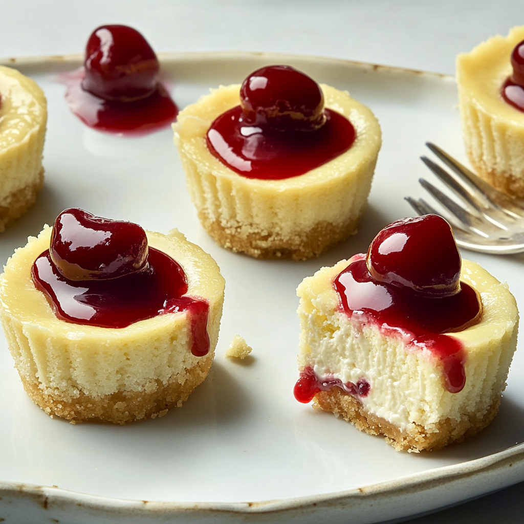 Recipe preparation for Mini Cherry Cheesecake Bites
