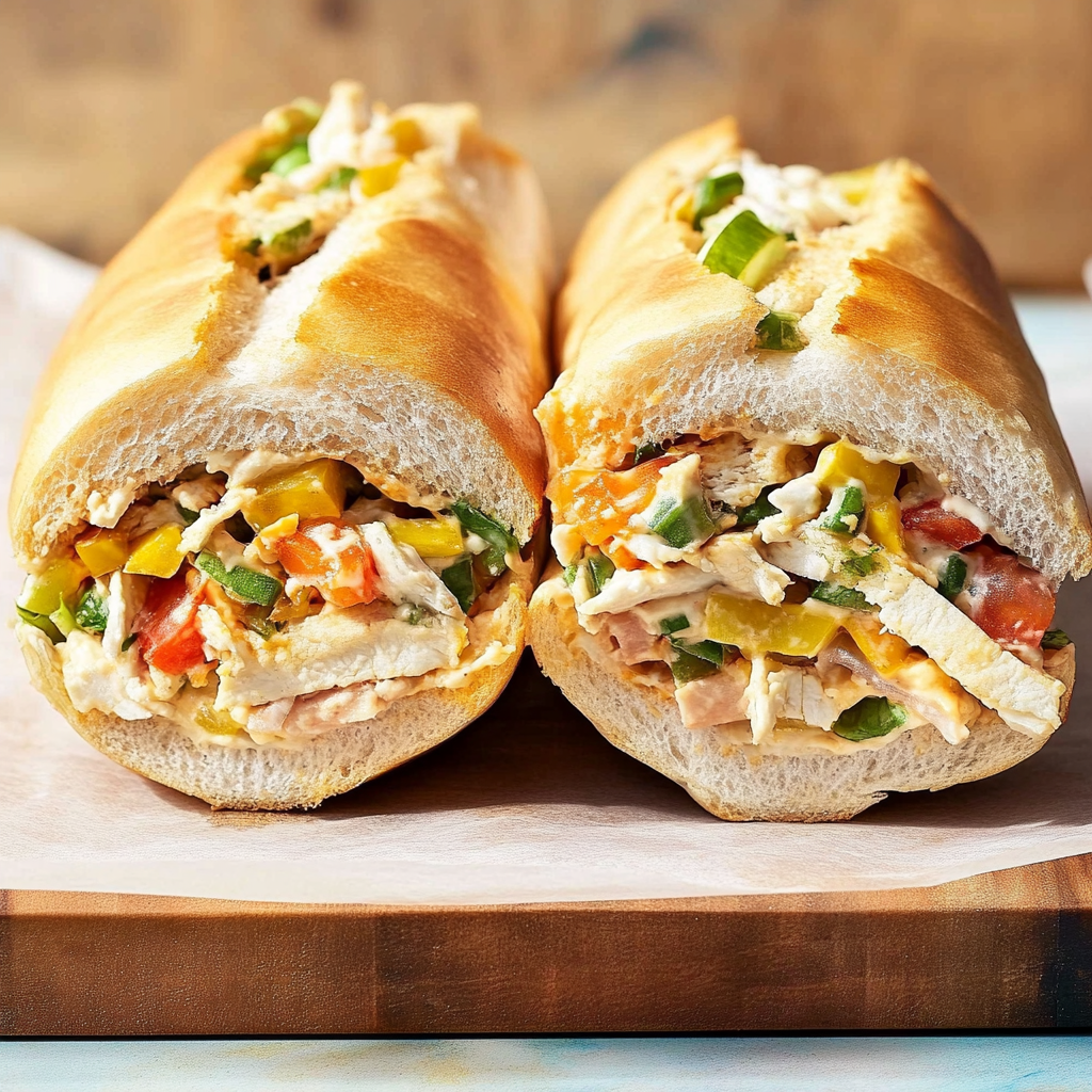 Recipe preparation for Stuffed Sub Salad Sandwich