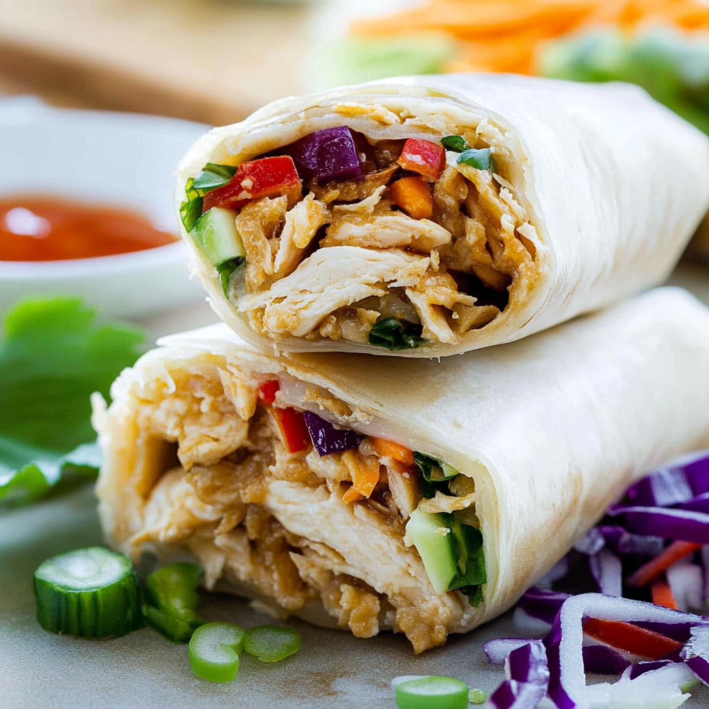 Recipe preparation for Teriyaki Chicken Wrap