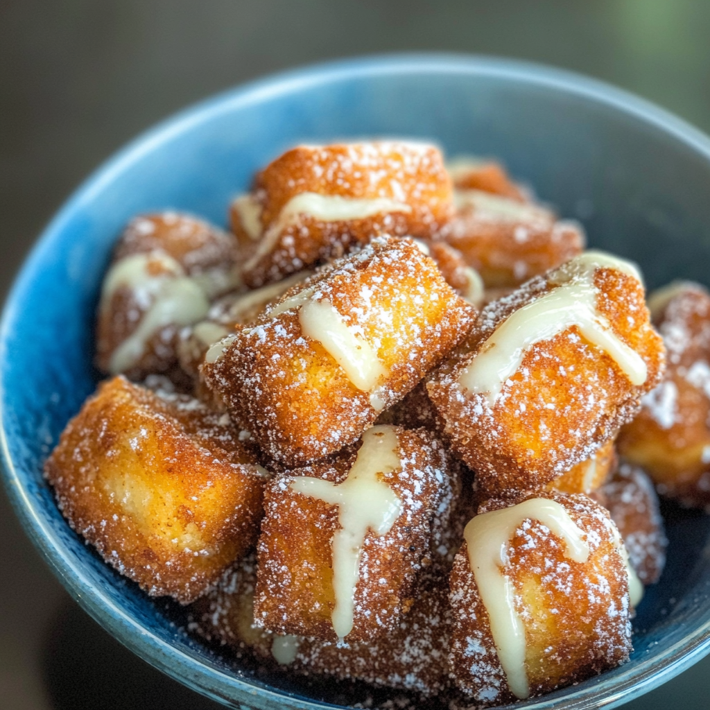 Recipe preparation for Angel Cake Churro Bites