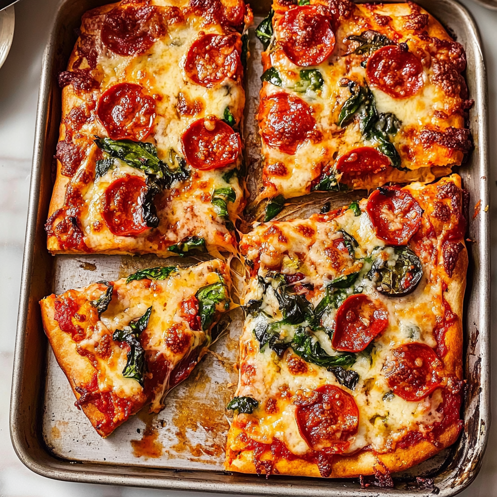 Recipe preparation for Sheet Pan Pizza