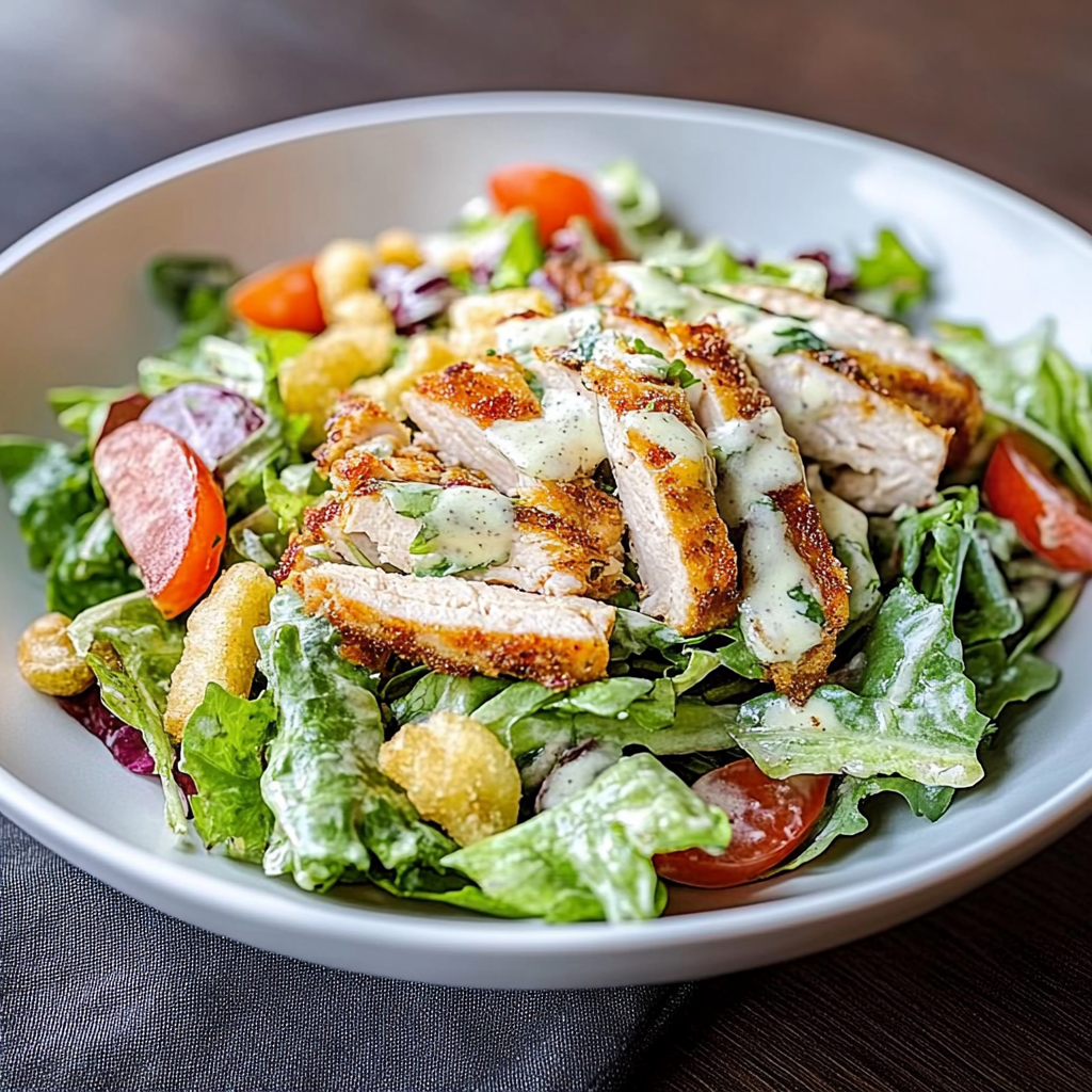 Recipe preparation for Chicken Chopped Salad with Honey Mustard Dressing