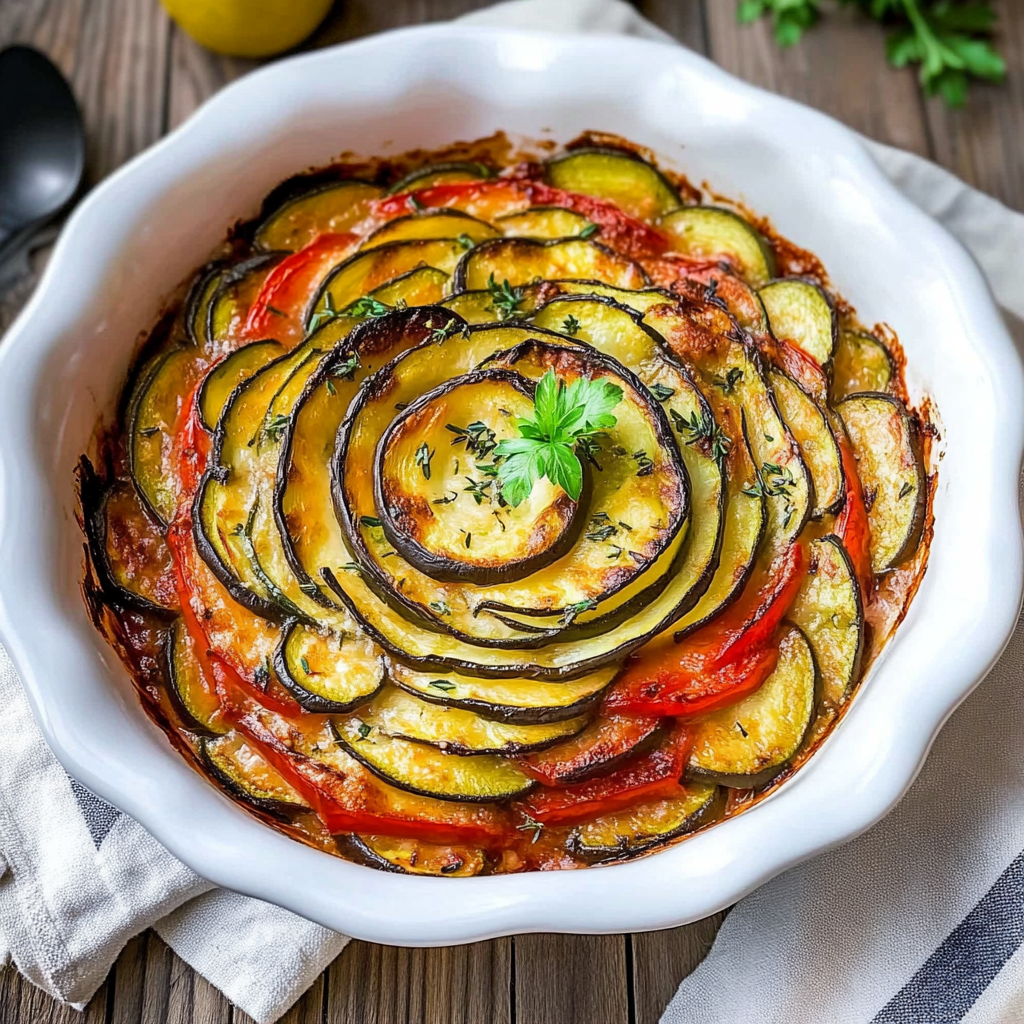 Recipe preparation for Ratatouille Casserole