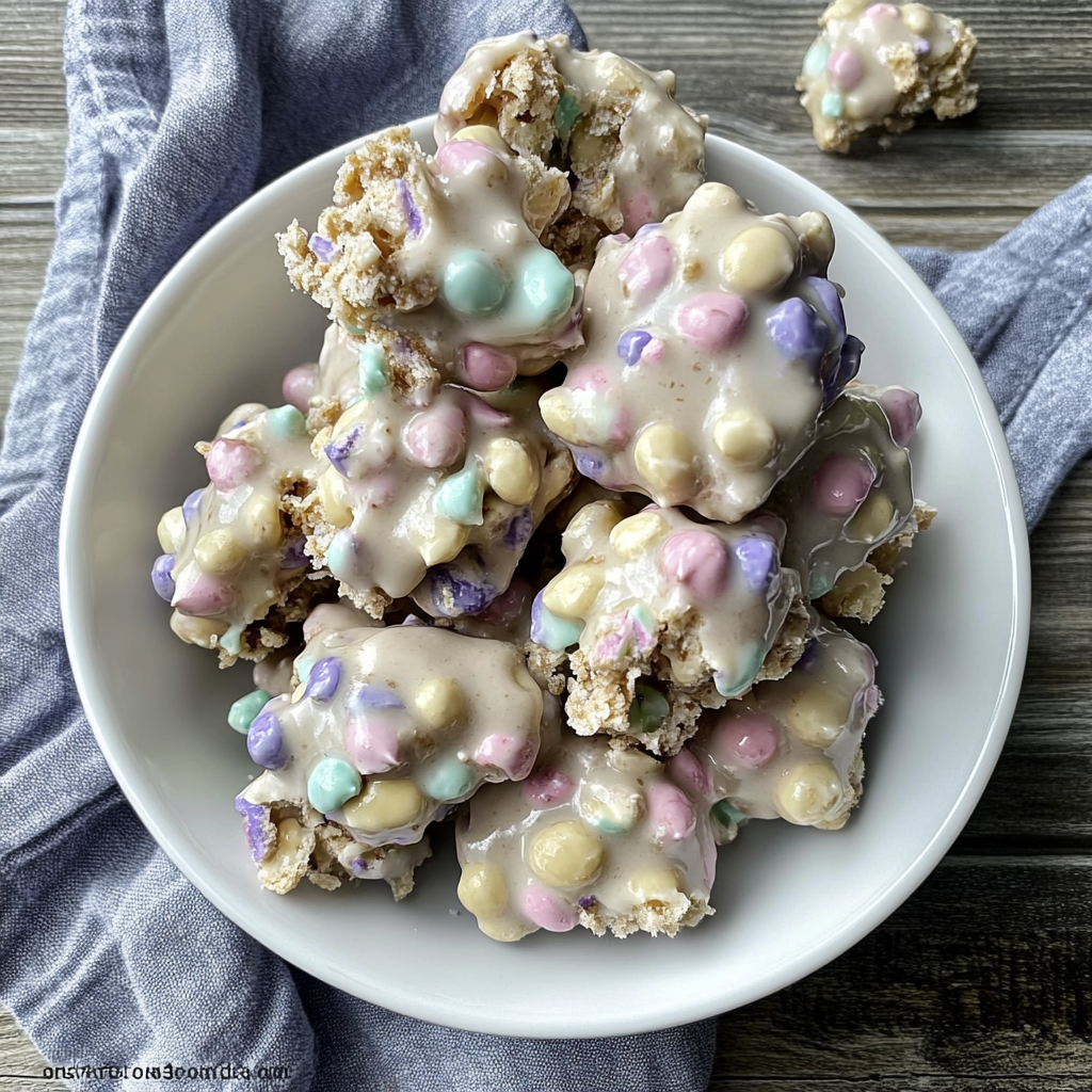 Recipe preparation for Slow Cooker Easter Peanut Clusters